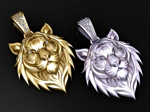 Majestic Lion Pendant 3D Modell