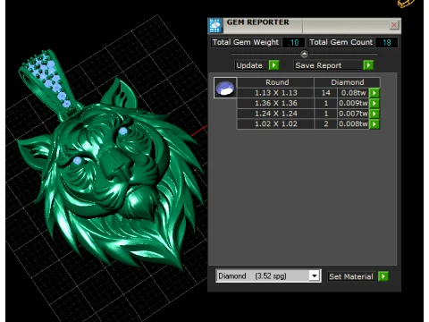 Majestic Lion Pendant 3D Model
