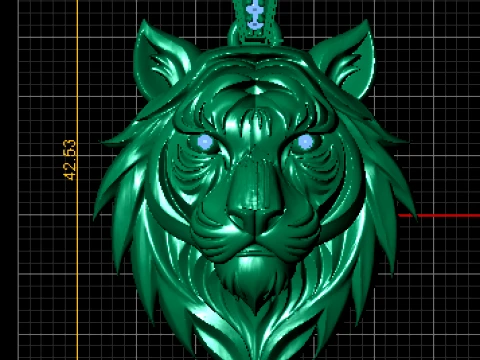 Majestic Lion Pendant 3D Model