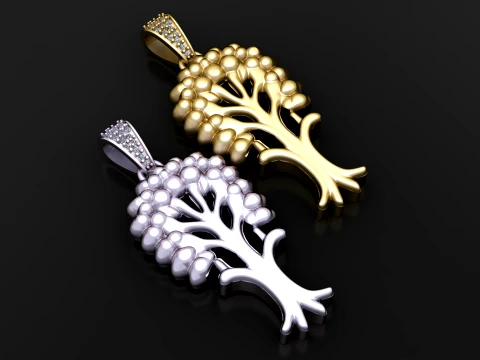 Tree of Life Pendant 3D Modell
