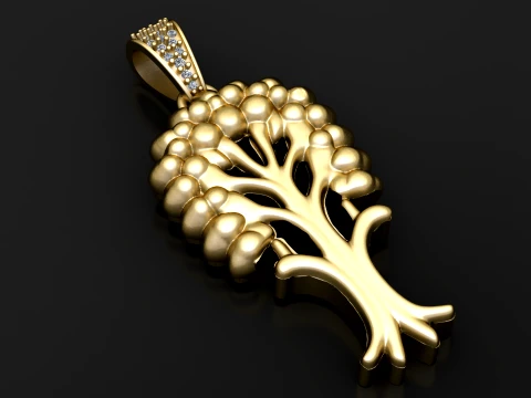 Tree of Life Pendant 3D Model