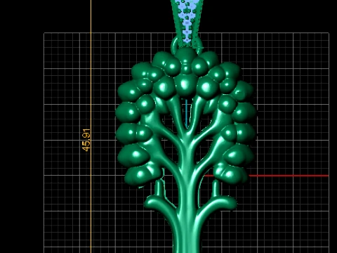 Tree of Life Pendant 3D Model