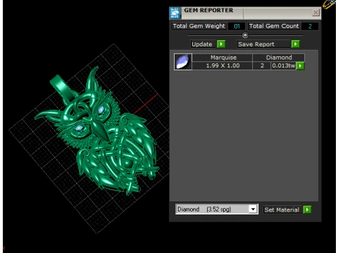 Celtic Owl Pendant 3D Model