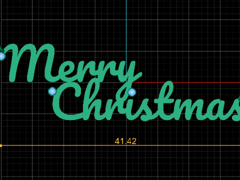 Merry Christmas Necklace 3D Model