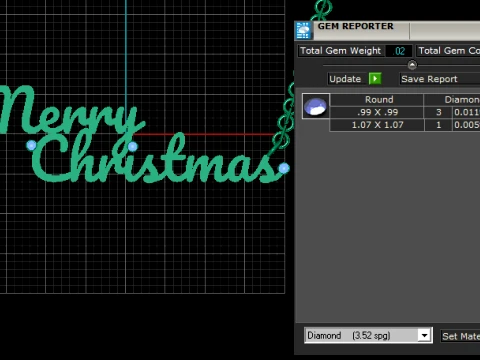Merry Christmas Necklace 3D Model