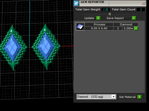 Kite Cut Diamond Statement Ring 3D Model