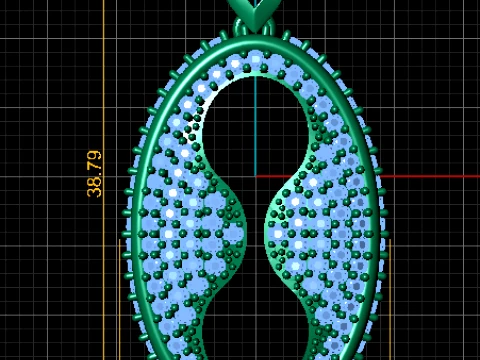 Infinity Pav Diamond Pendant 3D Model
