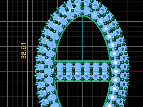 Double Loop Pav Diamond Pendant 3D Model