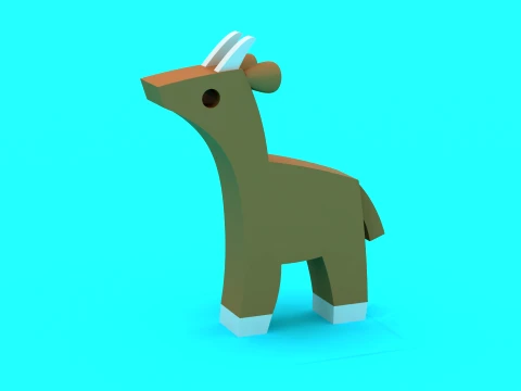 Minimalist Mini Giraffe - 3D Printable Figure STL 3D Print Model