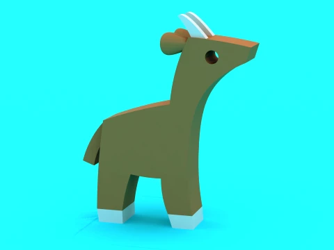Minimalist Mini Giraffe - 3D Printable Figure STL 3D Print Model
