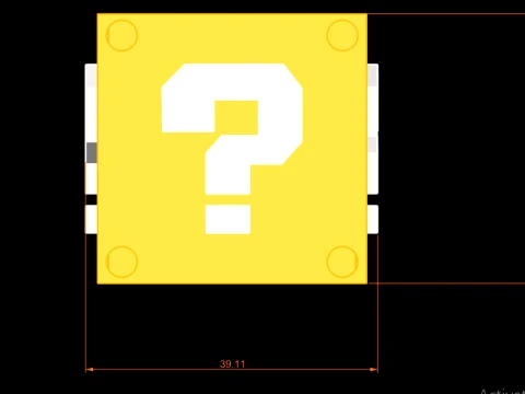 Mario-Inspired Question Block Container - Multi-Color 3D Print Set 3D Print Model