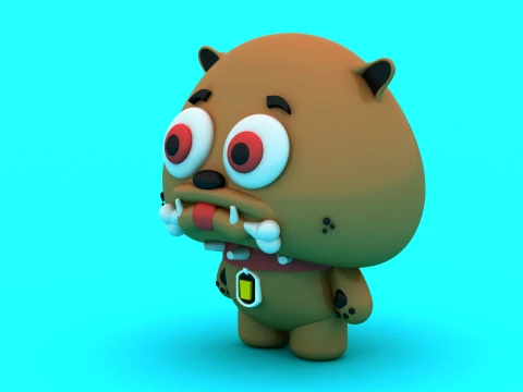 Cute Chibi Bulldog - Dog Pair - 3D Printable Character Figure Set 3D Print Model