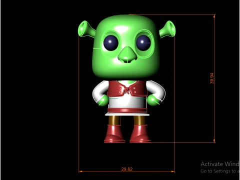 Stylized Shrek-Inspired Ogre Duo - Multi-Color 3D Print Model 3D Print Model