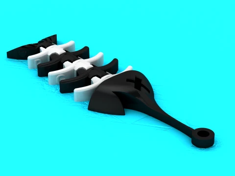 Articulated Fish Skeleton Keychain - Print-in-Place Flexi Toy 3D Print Model