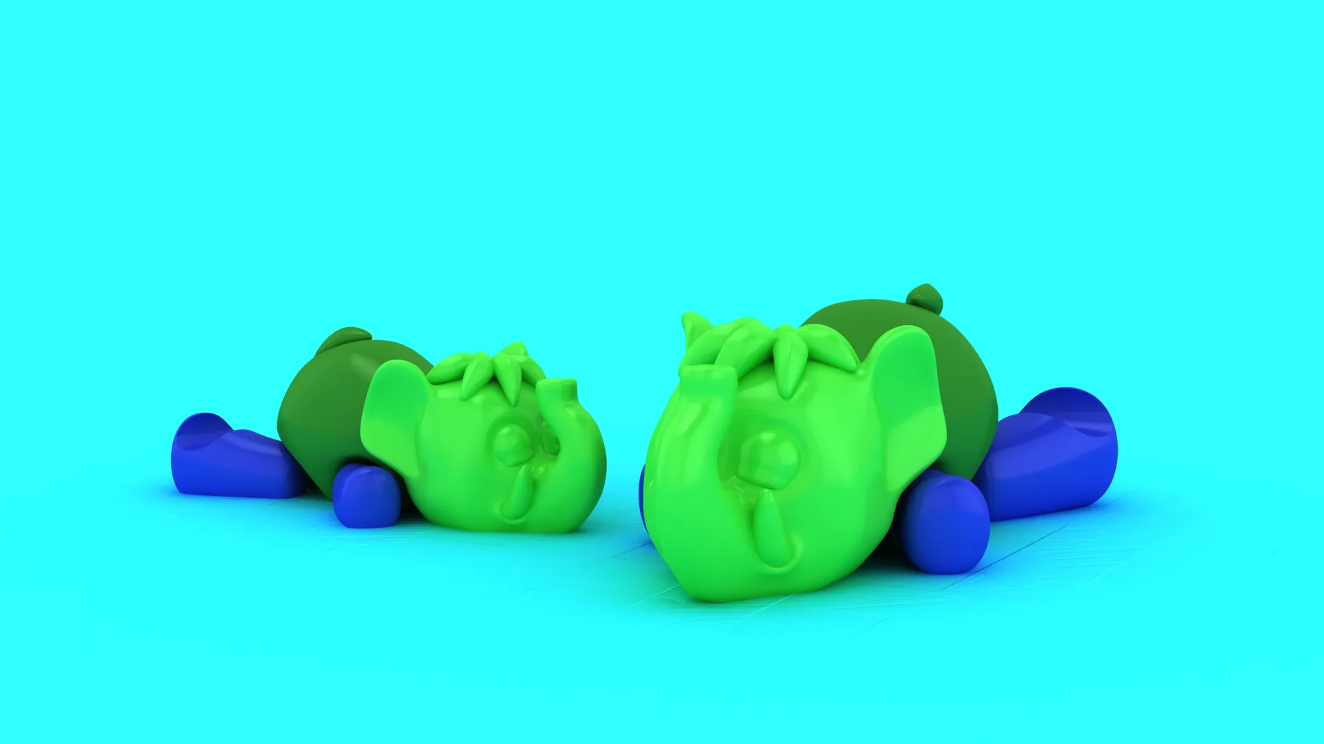 Articulated Flexi Elephant - Print-in-Place Toy 3D Print Model .c4d .max .obj .3ds .fbx .stl .blend 