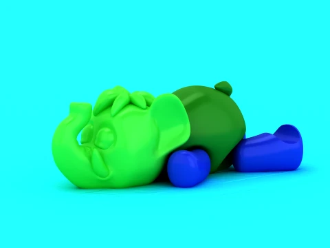 Articulated Flexi Elephant - Print-in-Place Toy 3D Print Model