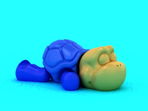 Articulated Flexi Turtle - Print-in-Place Sea Turtle Toy 3D Print Model