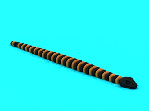 Articulated Flexi Snake - Print-in-Place Serpent Toy 3D Print Model