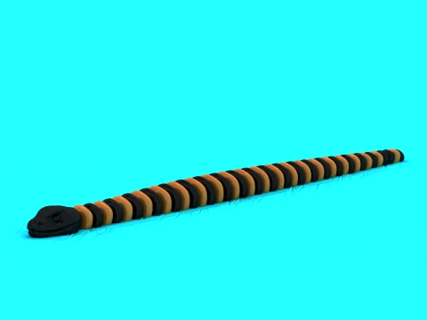Articulated Flexi Snake - Print-in-Place Serpent Toy 3D Print Model