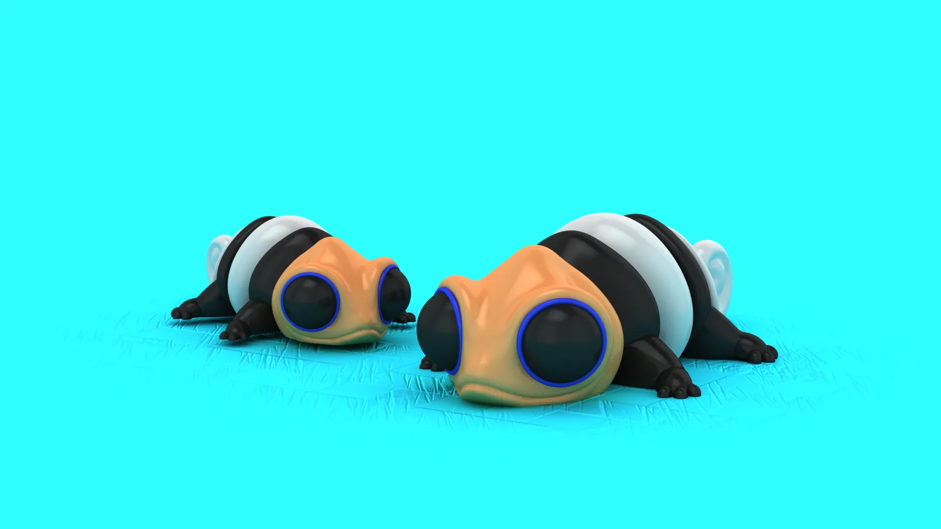 Articulated Flexi Chameleon - Print-in-Place Lizard Toy 3D Print Model .c4d .max .obj .3ds .fbx .stl .blend