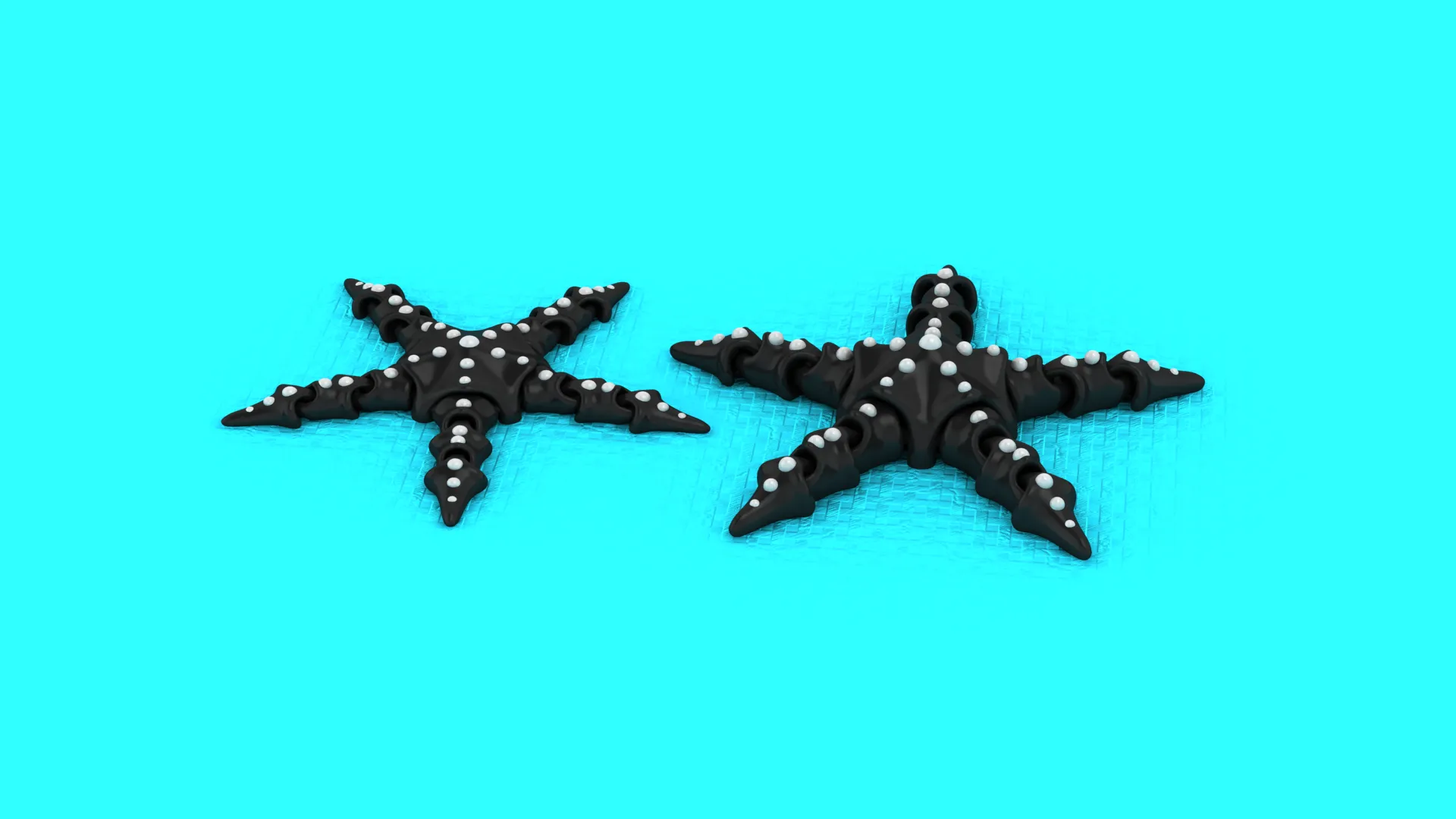Articulated Flexi Starfish - Print-in-Place Sea Creature Toy 3D Print Model .c4d .max .obj .3ds .fbx .stl .blend