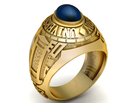 University Class Ring 3D Model
