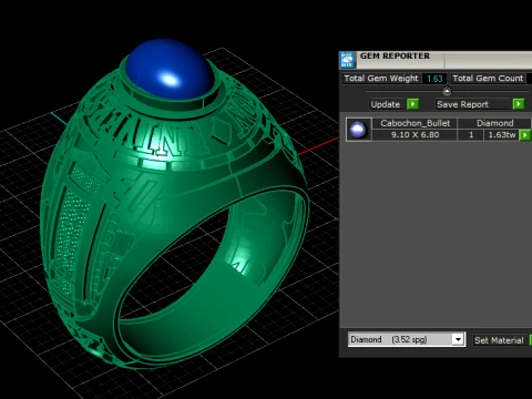 University Class Ring 3D Model