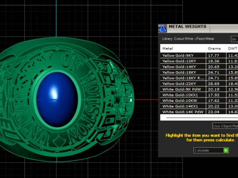 University Class Ring 3D Model