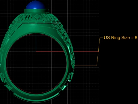 University Class Ring 3D Model
