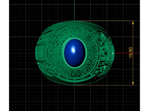 University Class Ring 3D Model