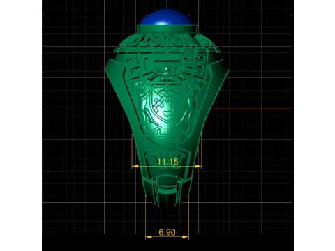 University Class Ring 3D Model