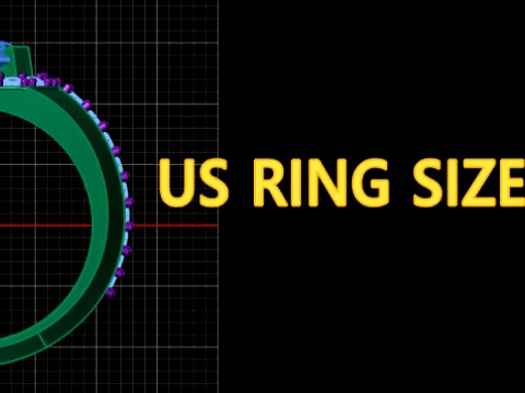 Ruby and Diamond Gold Statement Ring 3D Model
