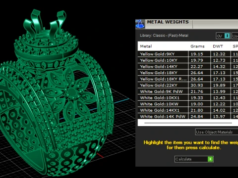 Ruby Diamond Royal Gold Ring 3D Model