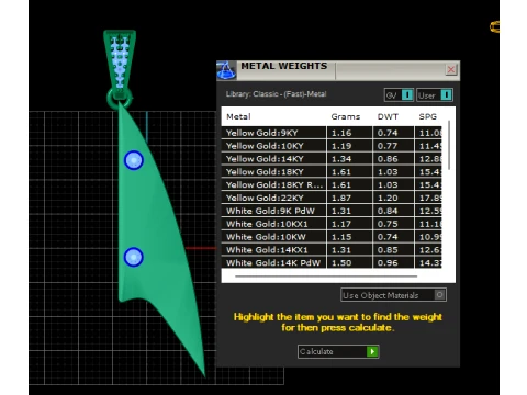 Ruby Arrowhead Gold Pendant 3D Model