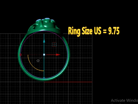 Ruby Swirl Gold Ring 3D Model