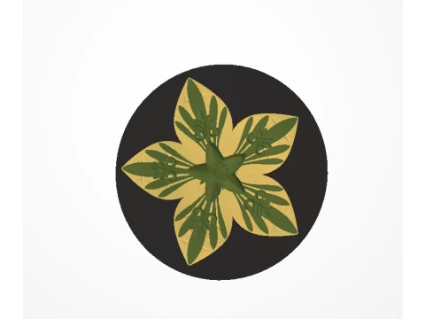Elegant Five Petal Floral Decorative 3D Design 3D Model