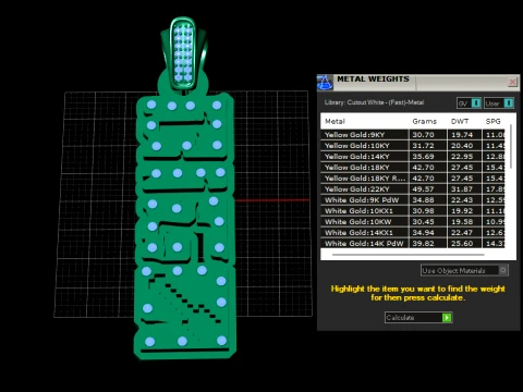 Luxury Diamond Studded Pixel Style Name Pendant 3D Model