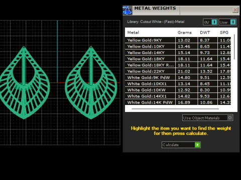 Elegant Golden Geometric Teardrop Earrings Design 3D Model