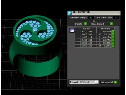 Golden Yin Yang Signet Ring 3D Printable Model 3D Model