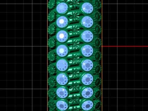 Luxury Floral Diamond Eternity Band Ring 3D Printable Jewelry Model 3D Model