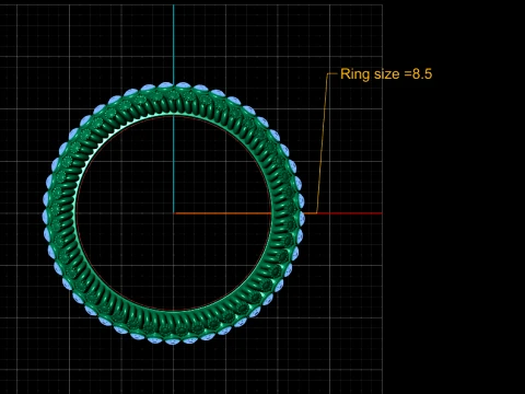 Luxury Floral Diamond Eternity Band Ring 3D Printable Jewelry Model 3D Model