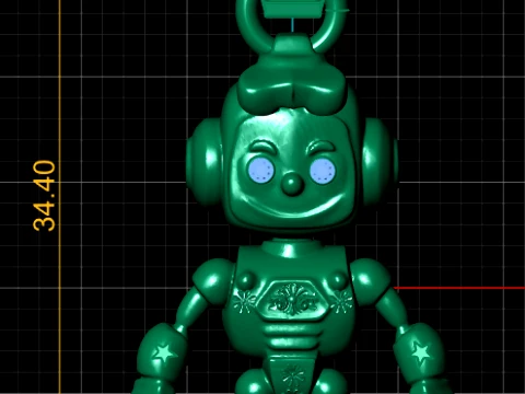 Cute Cartoon Robot Pendant 3D Model