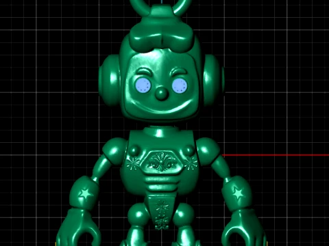 Cute Cartoon Robot Pendant 3D Model