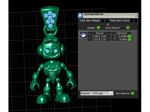 Cute Cartoon Robot Pendant 3D Model