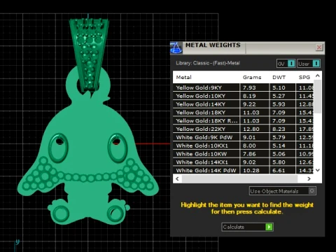 Gold Skull and Crossbones Diamond Pendant 3D Model
