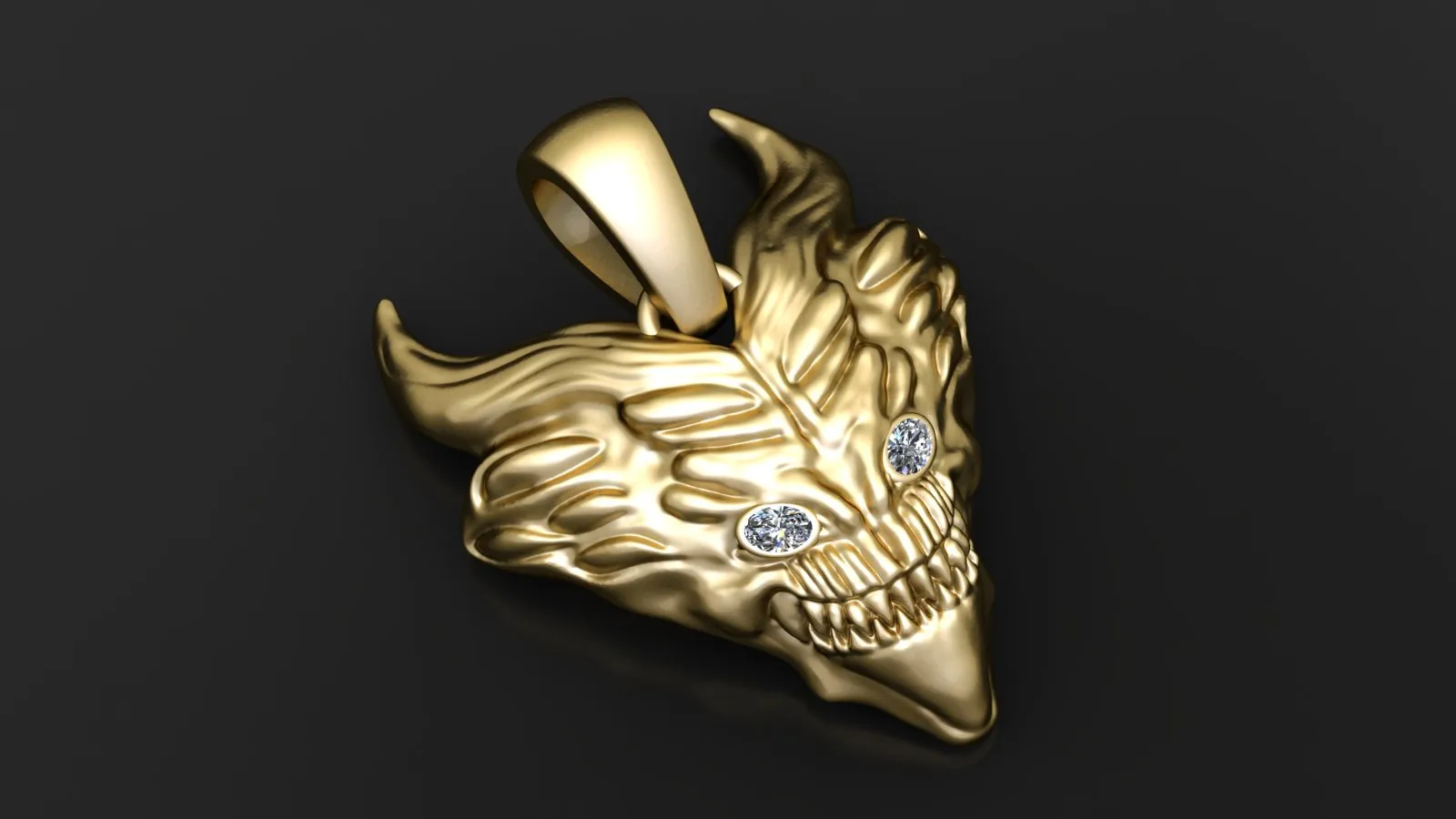 Dragon Skull Pendant 3D Printable Model 3D Model .c4d .max .obj .3ds .fbx .stl .blend