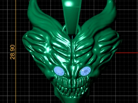 Dragon Skull Pendant 3D Printable Model 3D Model