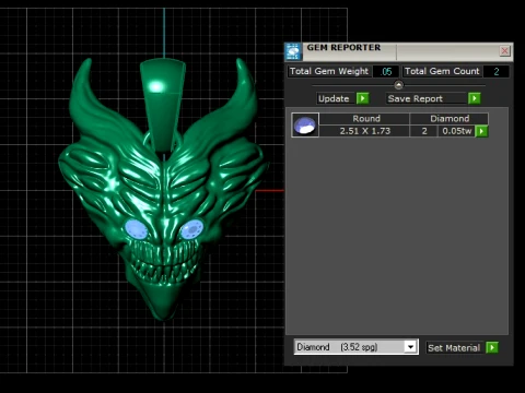 Dragon Skull Pendant 3D Printable Model 3D Model