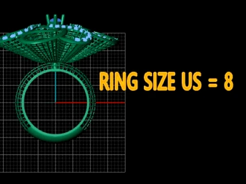 Luxury Floral Gold Ring with Diamond-Studded Petals 3D Printable Jewelry Model 3D Model
