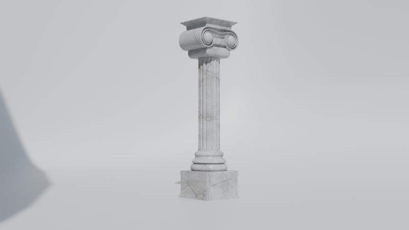 Ionic Marble Column PBR for Games Archviz and Cinematic Scenes 3Dモデル .c4d .max .obj .3ds .fbx .stl .blend